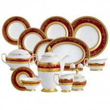 Фарфор Royal Gold - Столовий сервіз на 6 Персон Бордо (40 предметів)