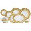 Фарфор Royal Gold - Набір для Вечері (6 Персон) Кремовий (25 предметів)