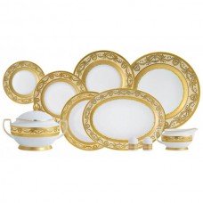 Фарфор Royal Gold - Набір для Вечері (6 Персон) Кремовий (25 предметів)