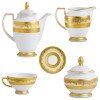 Фарфор Royal Gold - Кавовийй Набір (6 Персон) Кремовий (15 предметів)